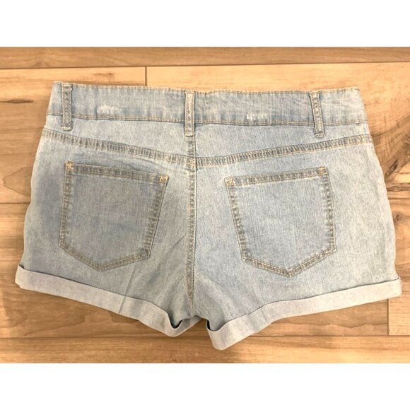 LEI Ashley Girls American Flag Low Rise Denim Shorts Size 9 - Picture 2 of 10